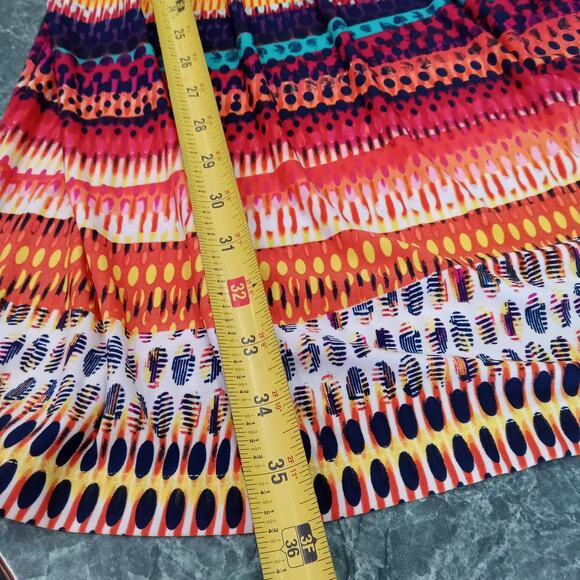 ENFOCUS STUDIO Womens Size 12 Sleeveless Tribal Striped Blouson Dress Aztec Boho - Picture 9 of 11